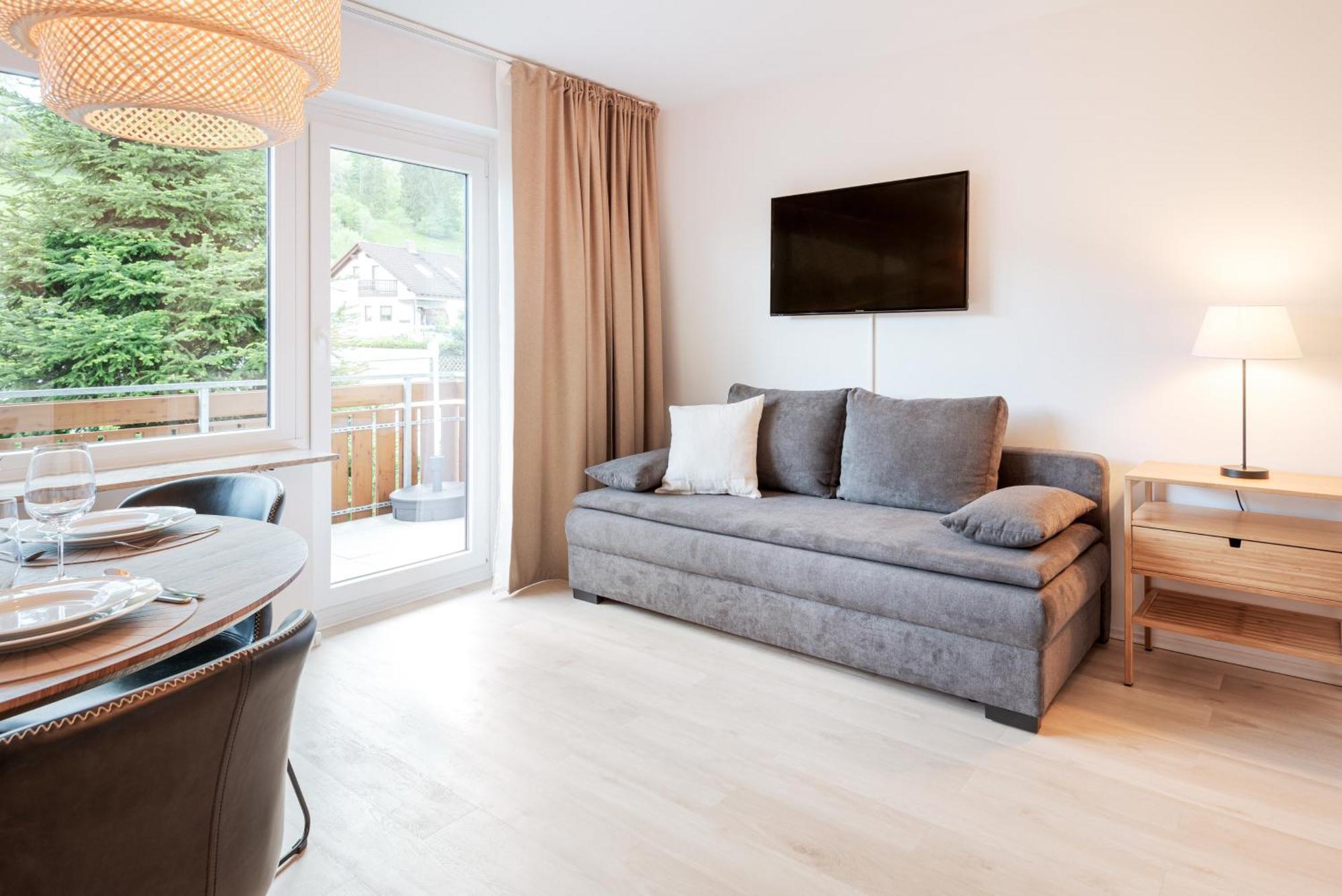 Ferienwohnung Sonnenglueck Mit Grosszuegigem Suedbalkon 렌즈키르흐 외부 사진