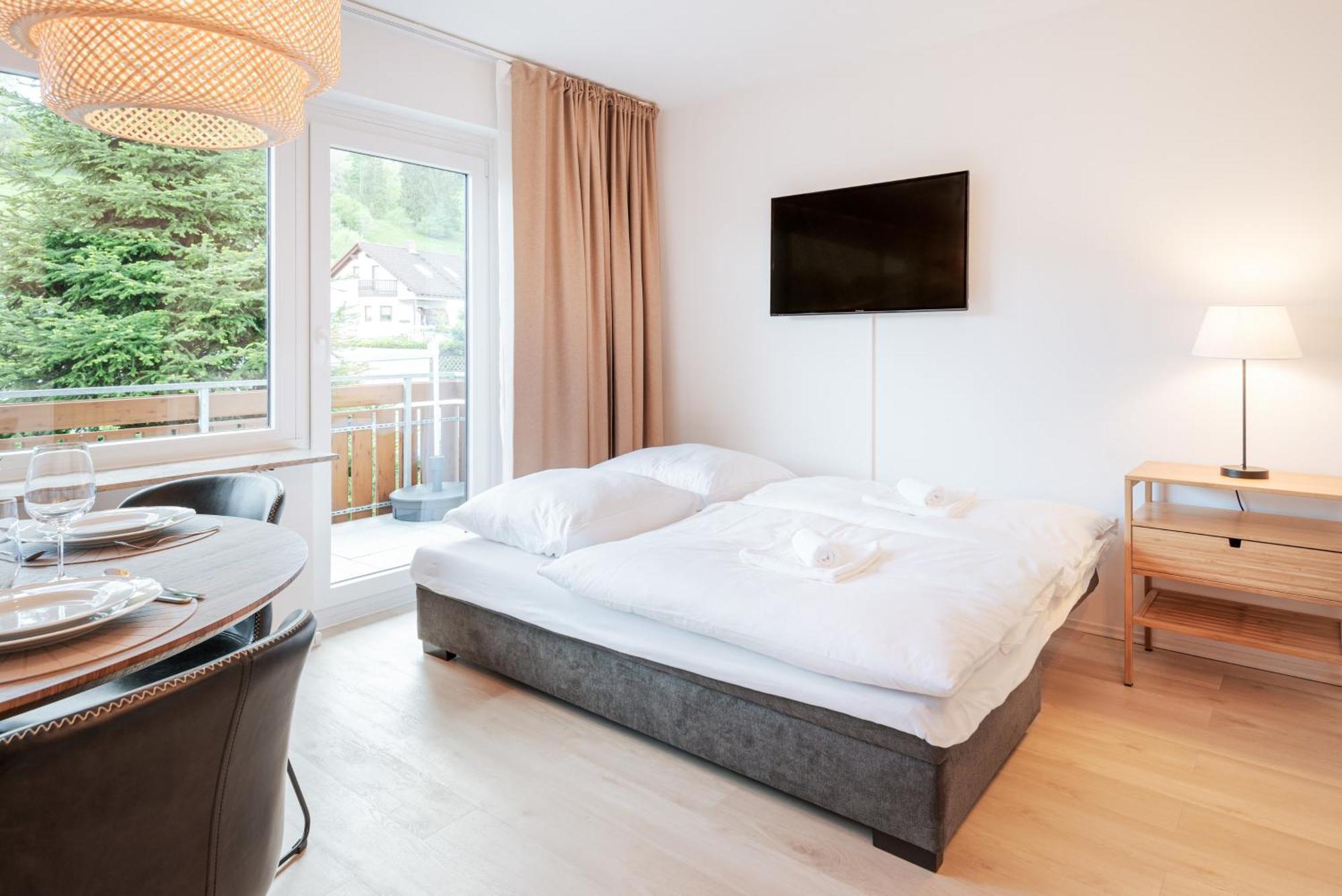 Ferienwohnung Sonnenglueck Mit Grosszuegigem Suedbalkon 렌즈키르흐 외부 사진