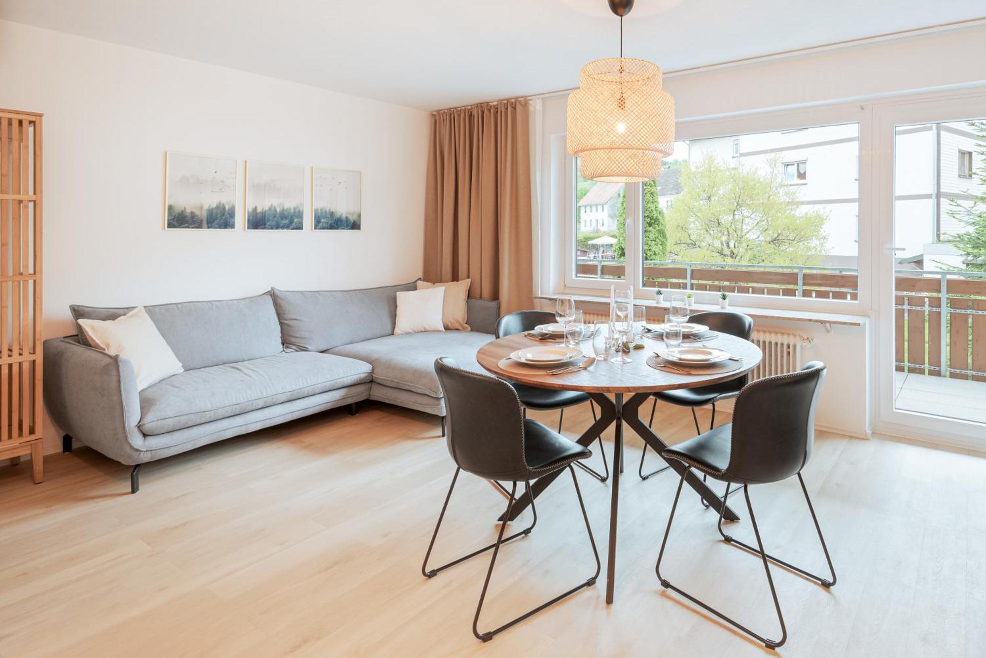Ferienwohnung Sonnenglueck Mit Grosszuegigem Suedbalkon 렌즈키르흐 외부 사진